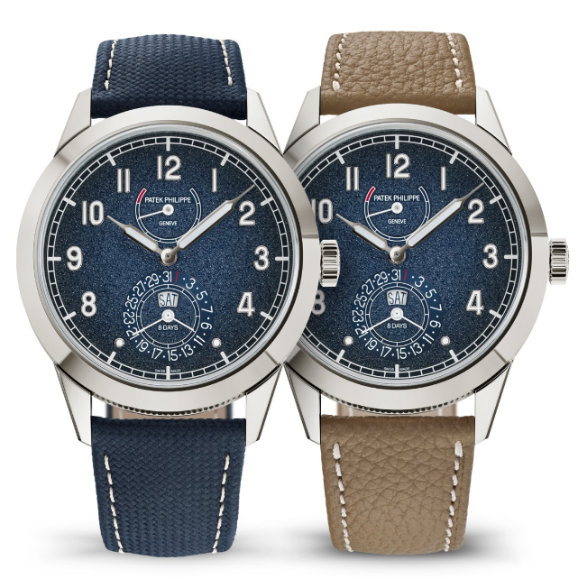 Review Patek Philippe Calatrava 8-Day White Gold Blue Replica Watch 5328G-001